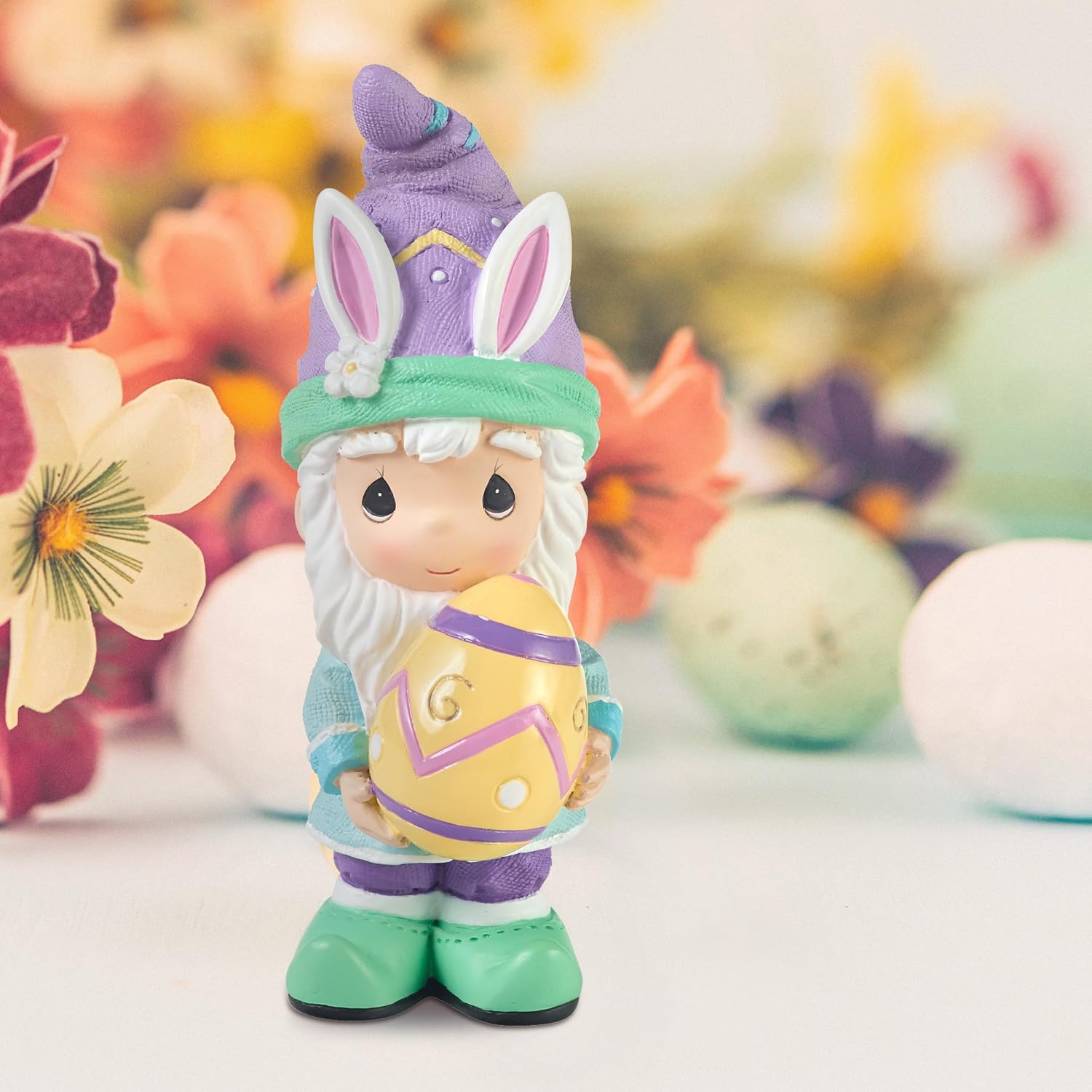 Precious Moments Easter Gnome Figurine, There’s Gnome Bunny Like You, Hand-Painted Resin, Spring Décor, 232023