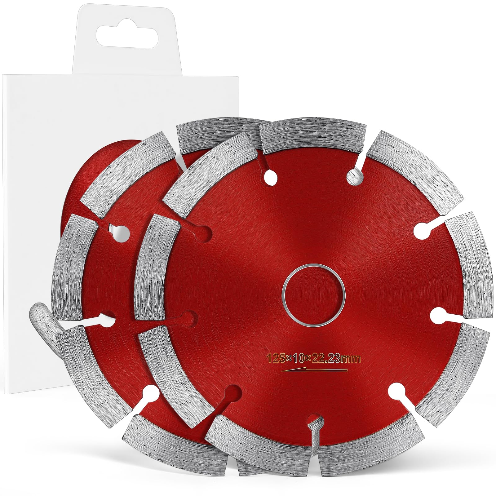 Flintronic Tarcza diamentowa 125 mm, 2 sztuki, diamentowa tarcza do cięcia płytek, ekstra cienka, uniwersalna tarcza do cięcia betonu, granitu, kamienia, muru, cegły