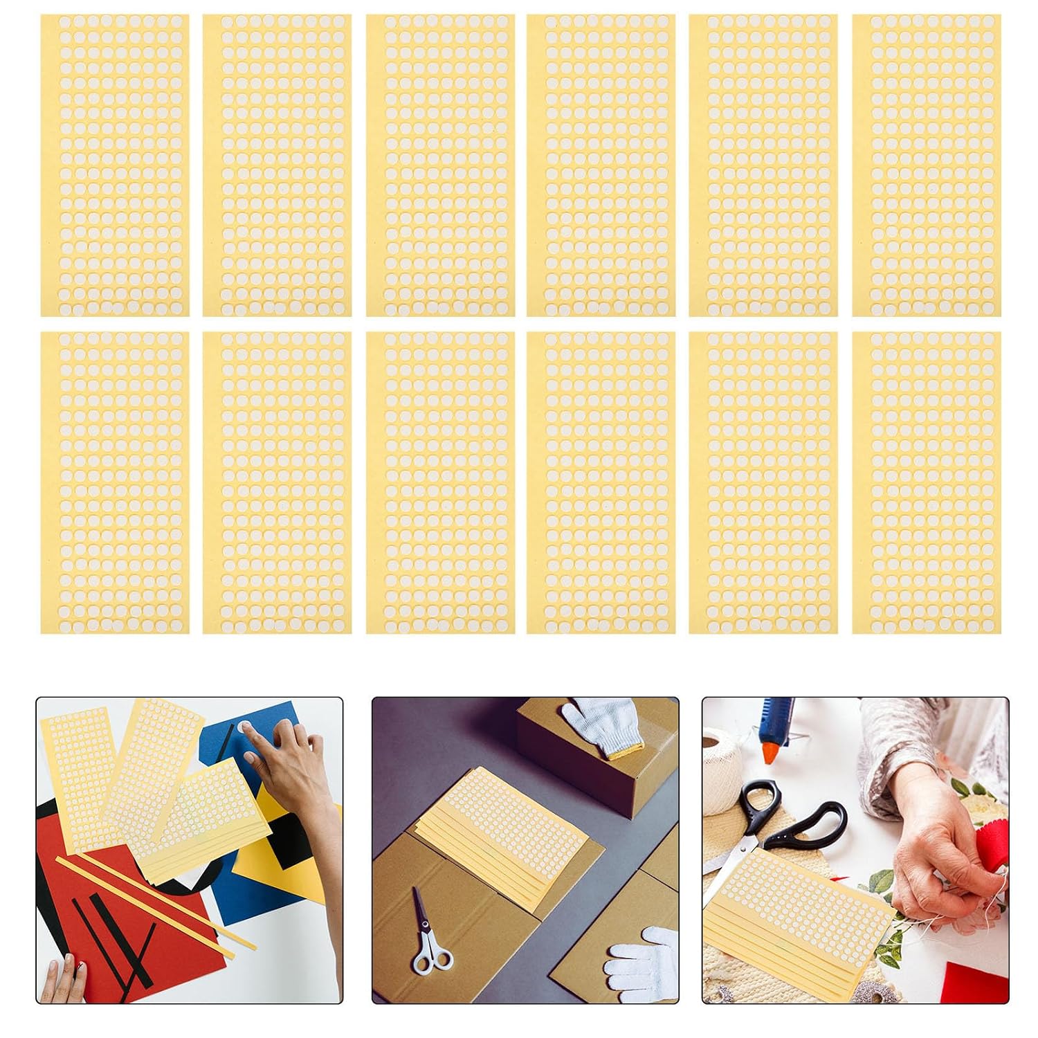 1000 Pcs Acrylic Adhesive Dots for Crafts and Packaging