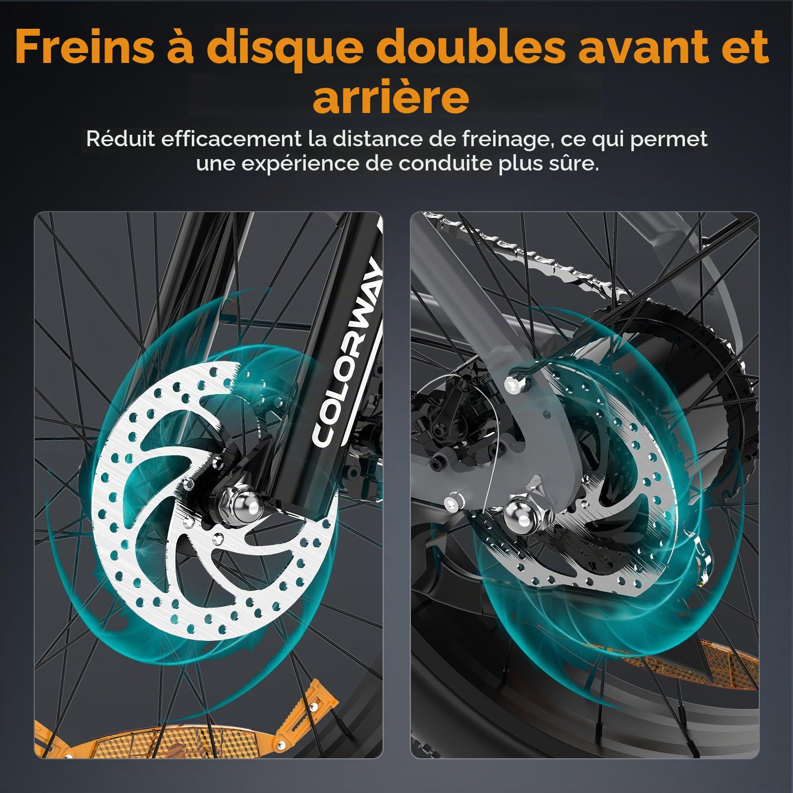 COLORWAYVélo Électrique Adulte Homme 20 Pouces Fat Tire 250W, EBike Homme Puissant Tout Terrain,Pedelec 36V/48V avec Batterie Amovible Grande Autonomie,Double Frein à Disque et Écran LCD Intelligent