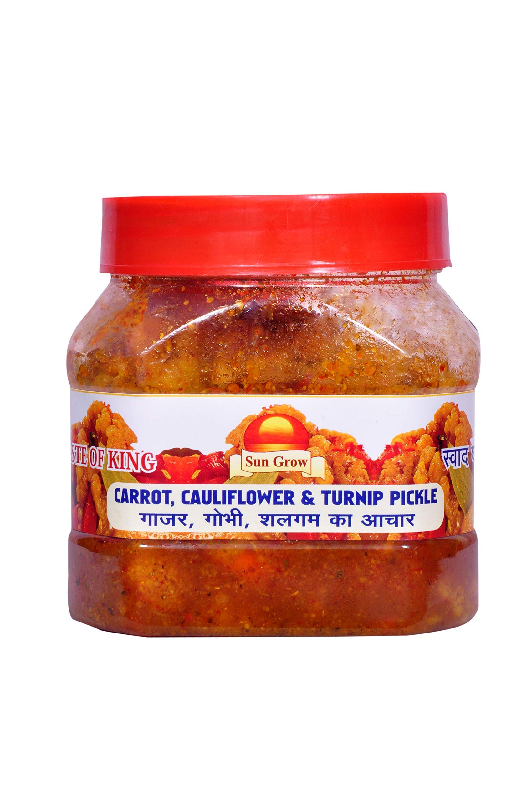 SUN GROW Food Gobhi Gajar Shalgam Khatta Meetha Achar Punjabi Style - Cauliflower Carrot Turnip Sweet and Sour Pickle- 500gm (B08FYV1CQ7) Amazon Price History, Amazon Price Tracker