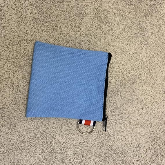 3 Pack Small Canvas Zipper Pouch with Hanging Ring Square Pocket Carrying Purse Travel Storage Organizer Case Mini Toiletry Bag for Makeup Lipstick Cosmatic Change Coins Earphone Charger Cable