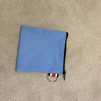 3 Pack Small Canvas Zipper Pouch with Hanging Ring Square Pocket Carrying Purse Travel Storage Organizer Case Mini Toiletry Bag for Makeup Lipstick Cosmatic Change Coins Earphone Charger Cable