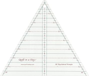 Amazon.com: Quilt in A Day 2046 60 Degree Equilateral Triangle Ruler, 8 ...