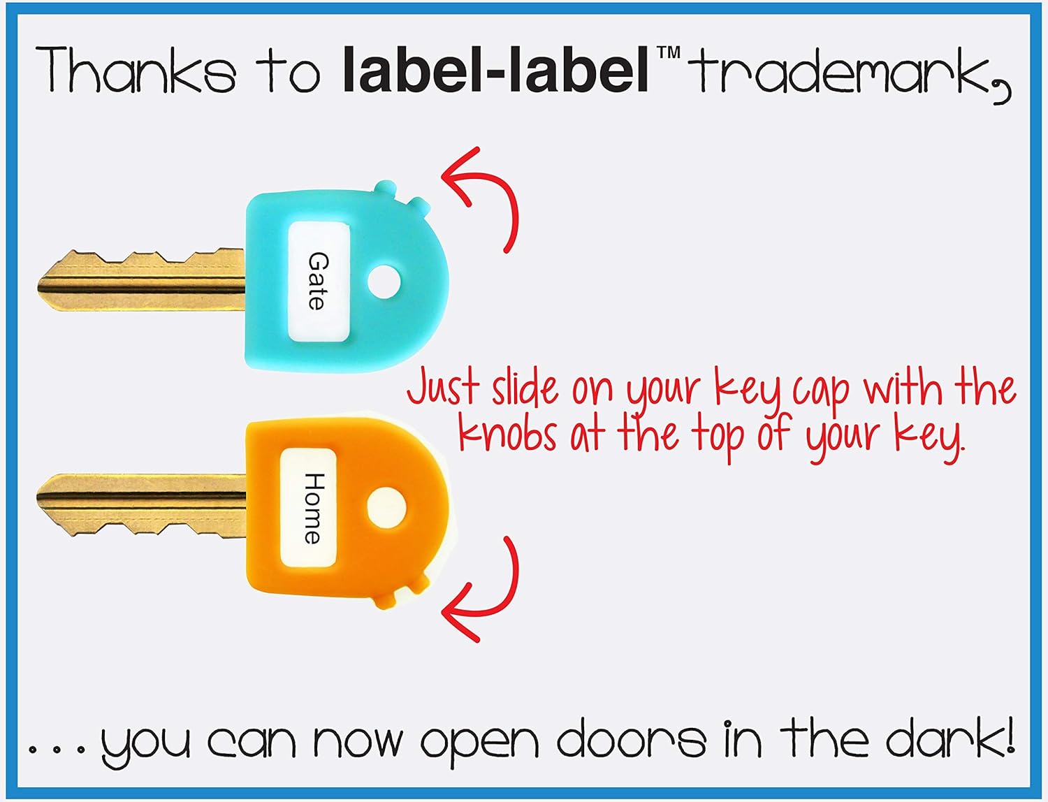 LLKC. Key Cover caps. Free Key Chain! Free Labels! Stretchy Material -One Size Fits Most Keys -Blank & Printed Labels - Great Key Identifier. (80) Key Caps 200 Labels)