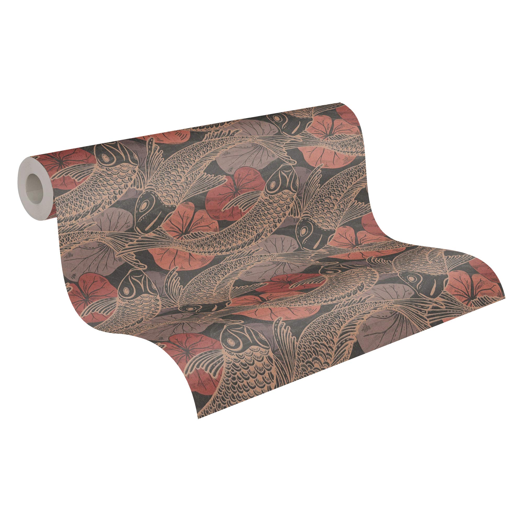 A.s. Création Brown, Red, Black Livingwalls Japanese Wallpaper Metropolitan Stories 2 Non-Woven 10.05 M X 0.53 M Brown Red Black Made In Germany 378595 37859-5