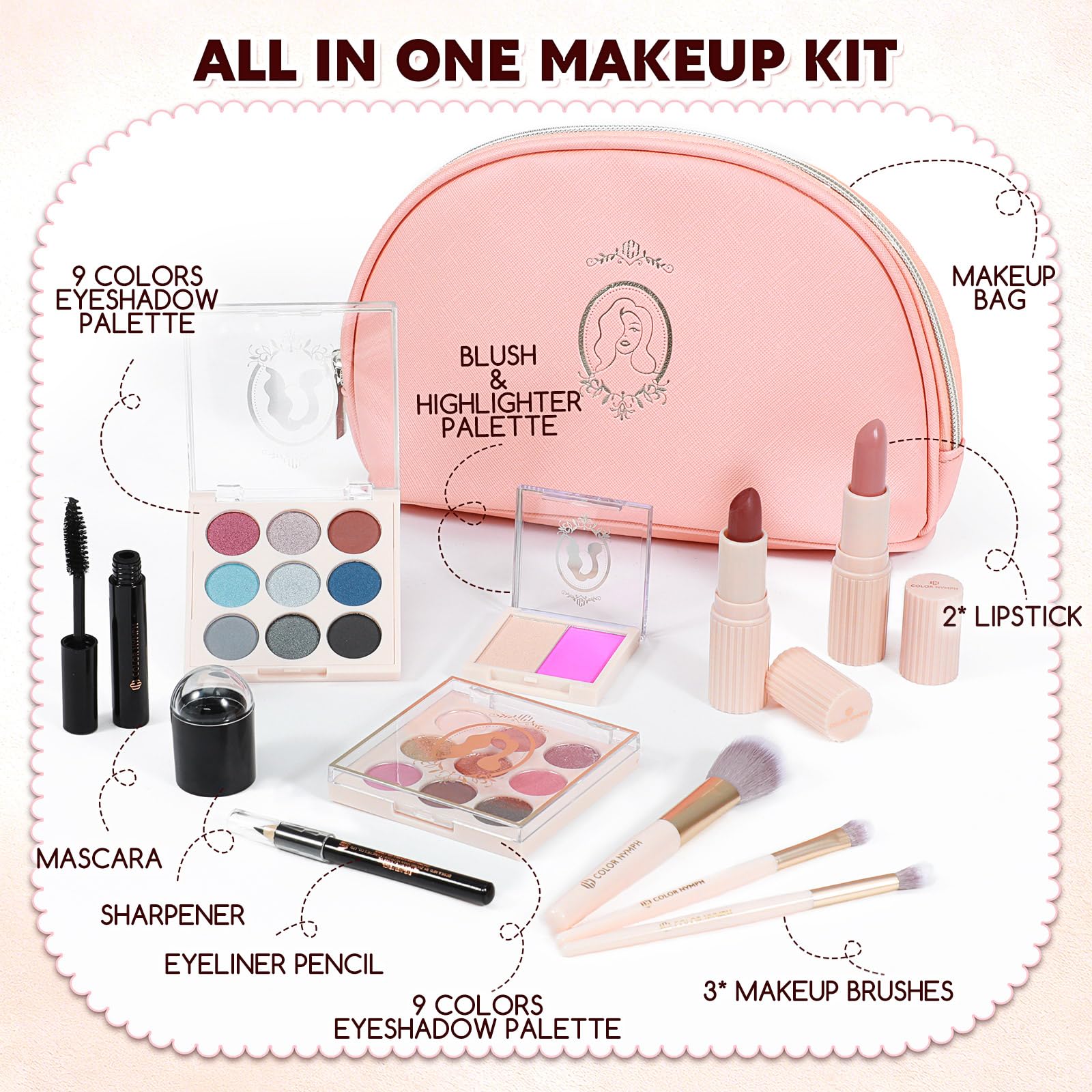 Amazon.com : Color Nymph All In One Makeup Kit for Teen Girls