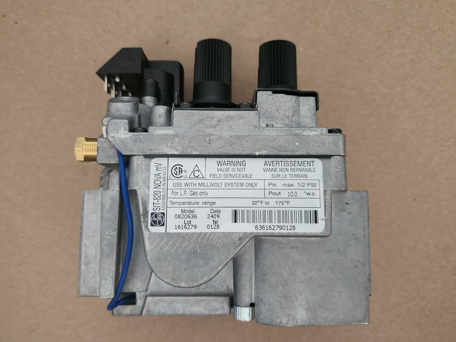 OEM SIT 820 Series Propane Gas Valve 0.820.636 for Vent Free