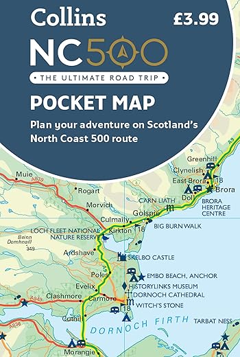 NC500 Pocket Map: Plan your adventure on Scotland’s North Coast 500 route official map