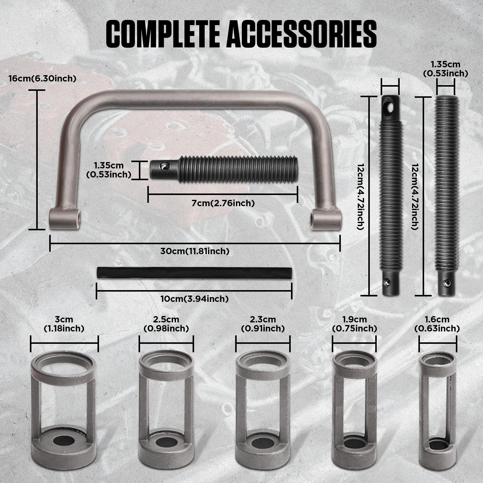 10tlg Universal Ventilfederspanner Werkzeug mit C-Klemme Crimp Gewinde Angetrieben Gelenke für Auto Motorrad