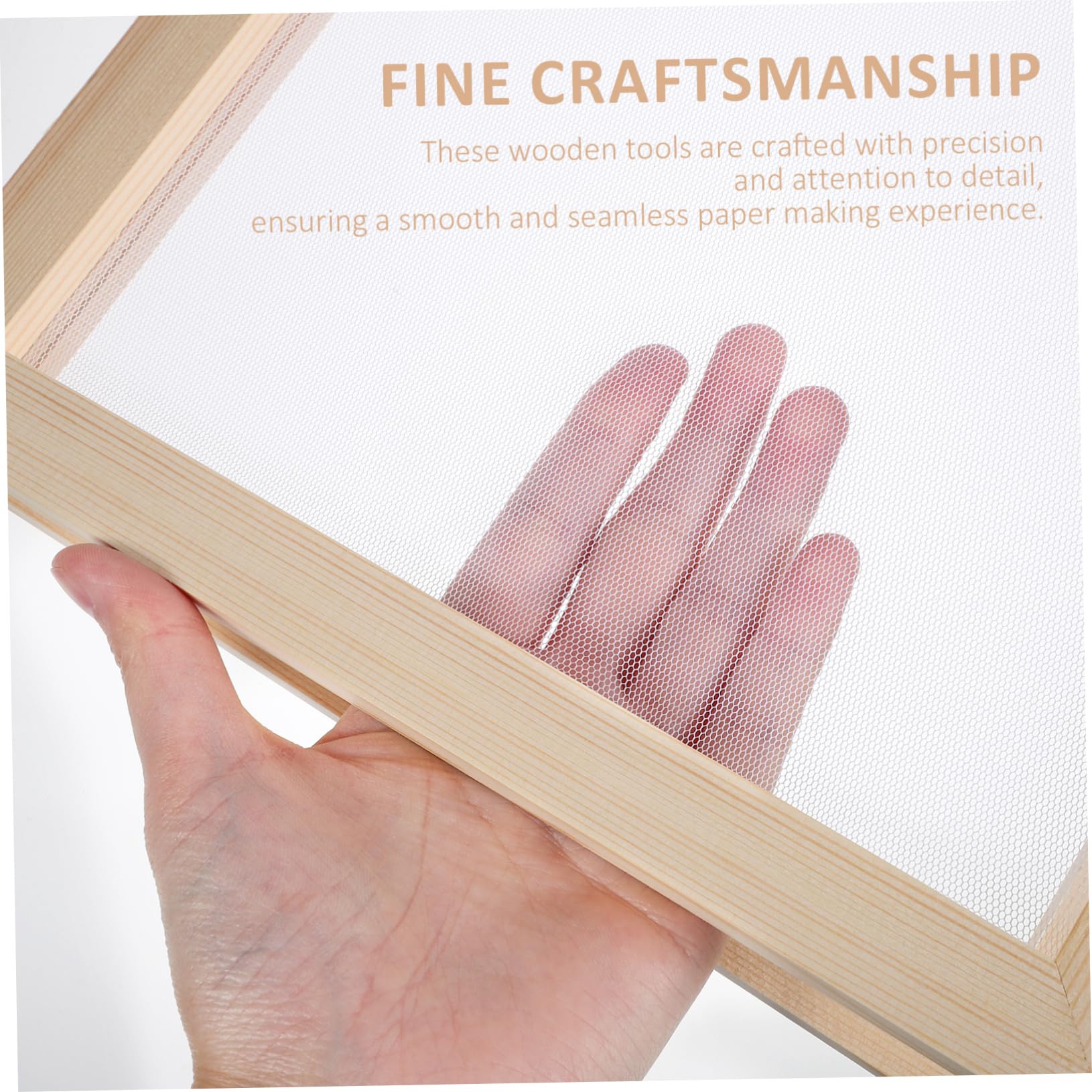 ARTIBETTER DIY Paper Craft Kit Wooden Frame Screen Mesh Mold Deckle Absorbent Paper