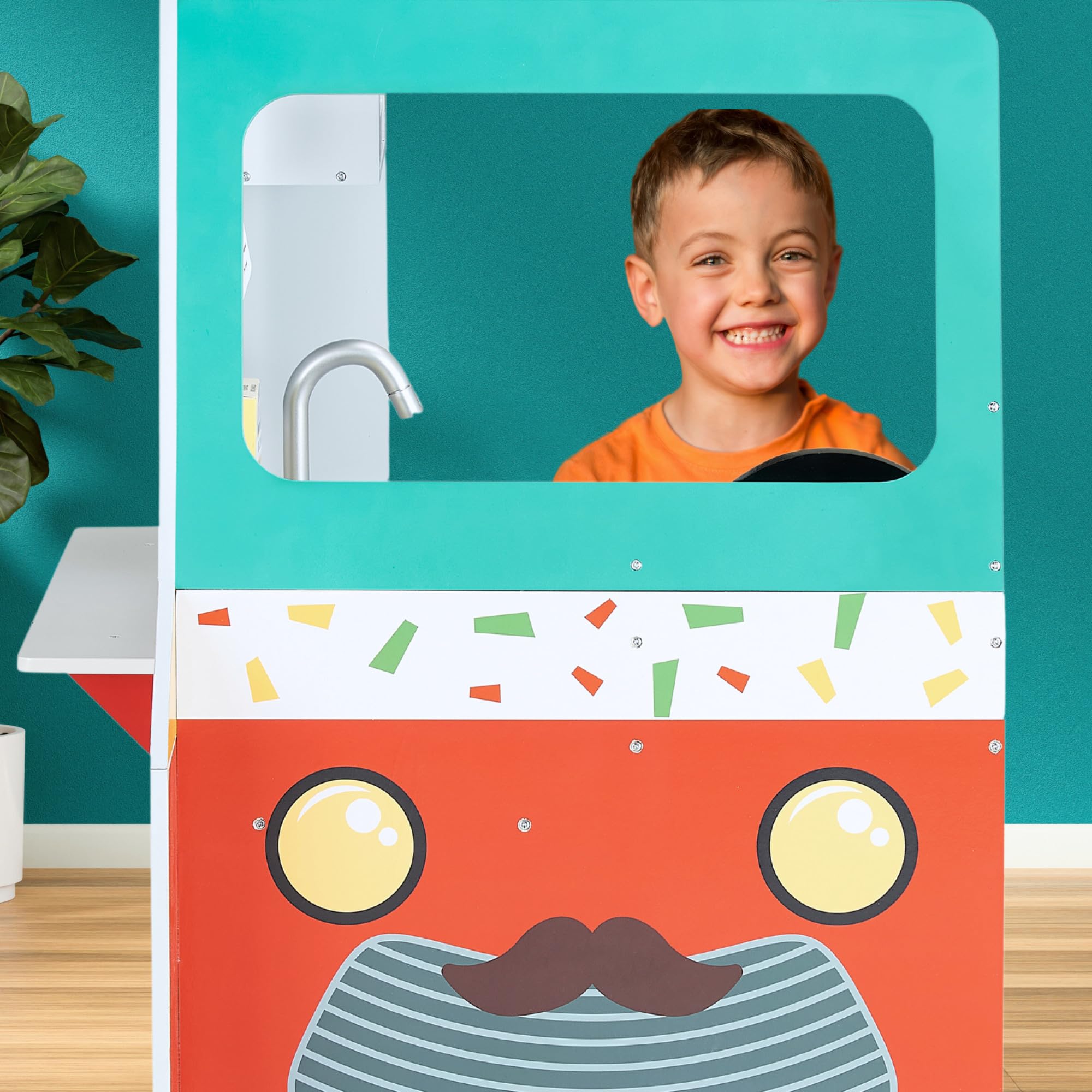 Teamson Kids Food Truck en Bois, Cuisine de Jeu pour Enfants, Camion Taco Ludique | Camion Taco Ludique