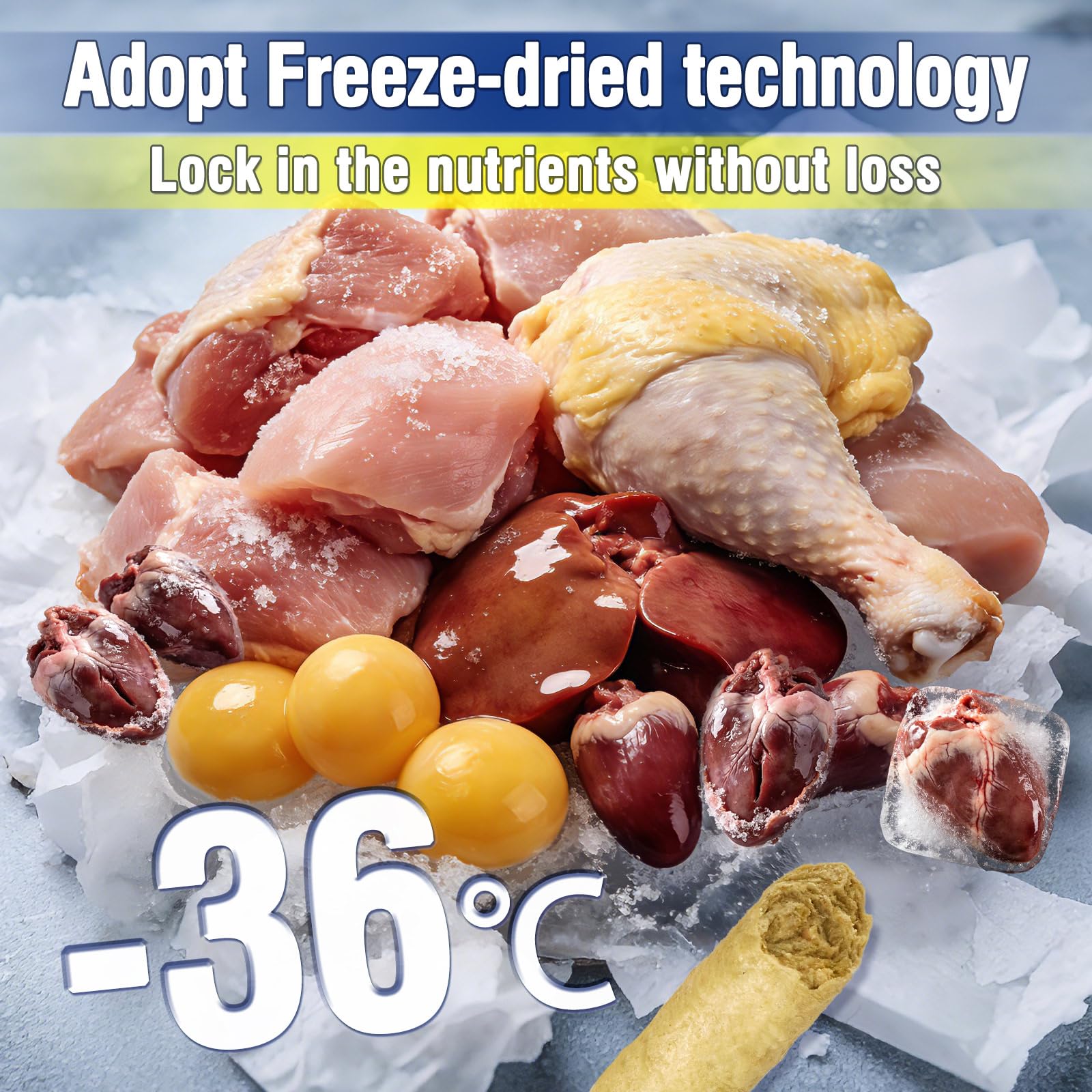 30g Freezed Dried Cat Dental Treats Egg Yolk Flavor, Cat Chew Stick for Freshens Breath and Reduce Tartar, Feline Teething Sticks Cats Treats Snack - image 7