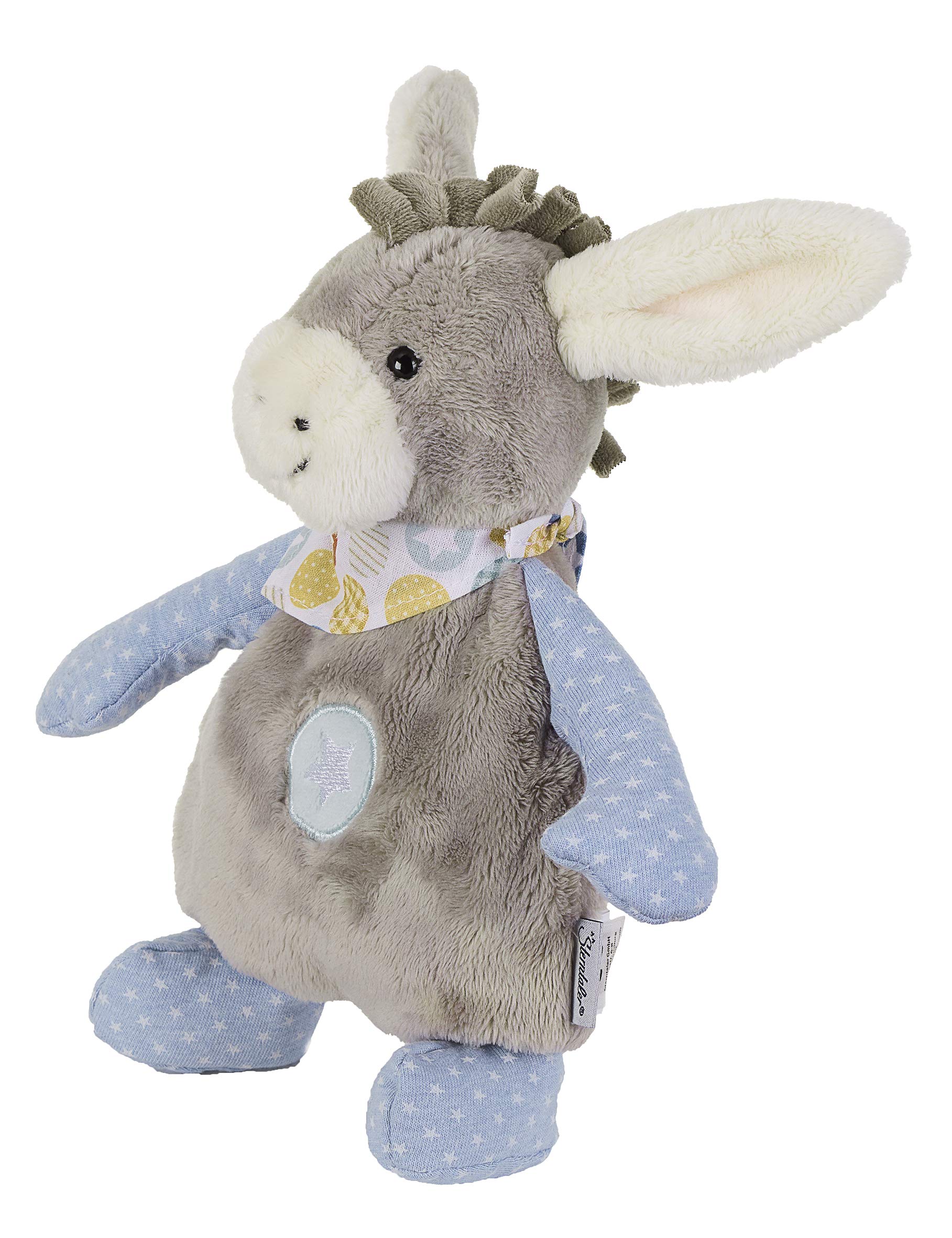 Sterntaler Cojín térmico Emmi el burro, Para bebés a partir de 1 mes, 27 cm, Gris/Multicolor