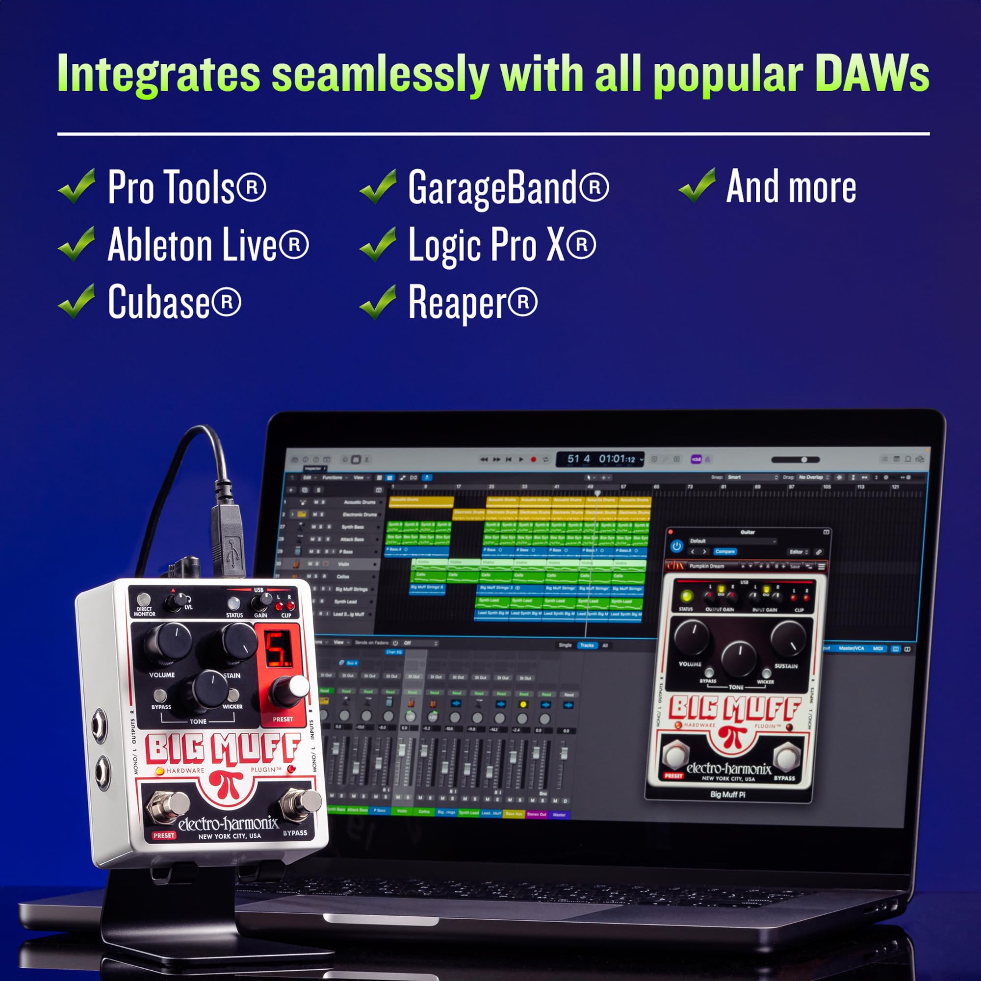 ableton pedal plugin Electro-Harmonix Big Muff Pi® Hardware Plugin® Color:003 Black/Amber Duro Tire 26x3.0 Razorback Spare Parts - Helmets Pedal is great for