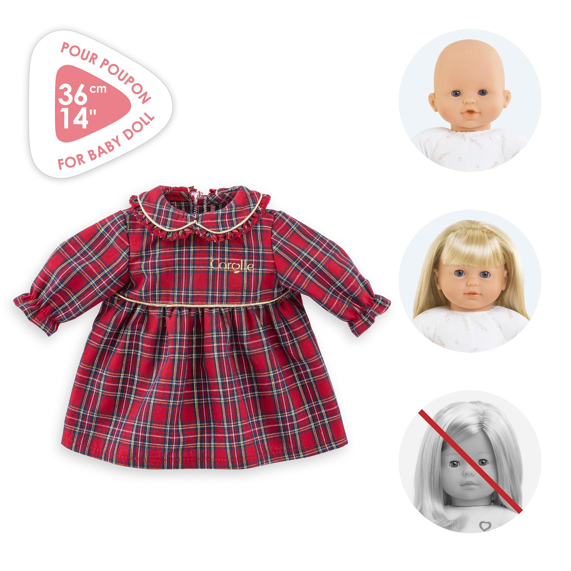 Corolle - Vestito Per Bambola Di 30 Cm 'Corolle In Feste' - Abito Morbido Con Chiusure Facili, Dai 18 Mesi (900011100) - 4