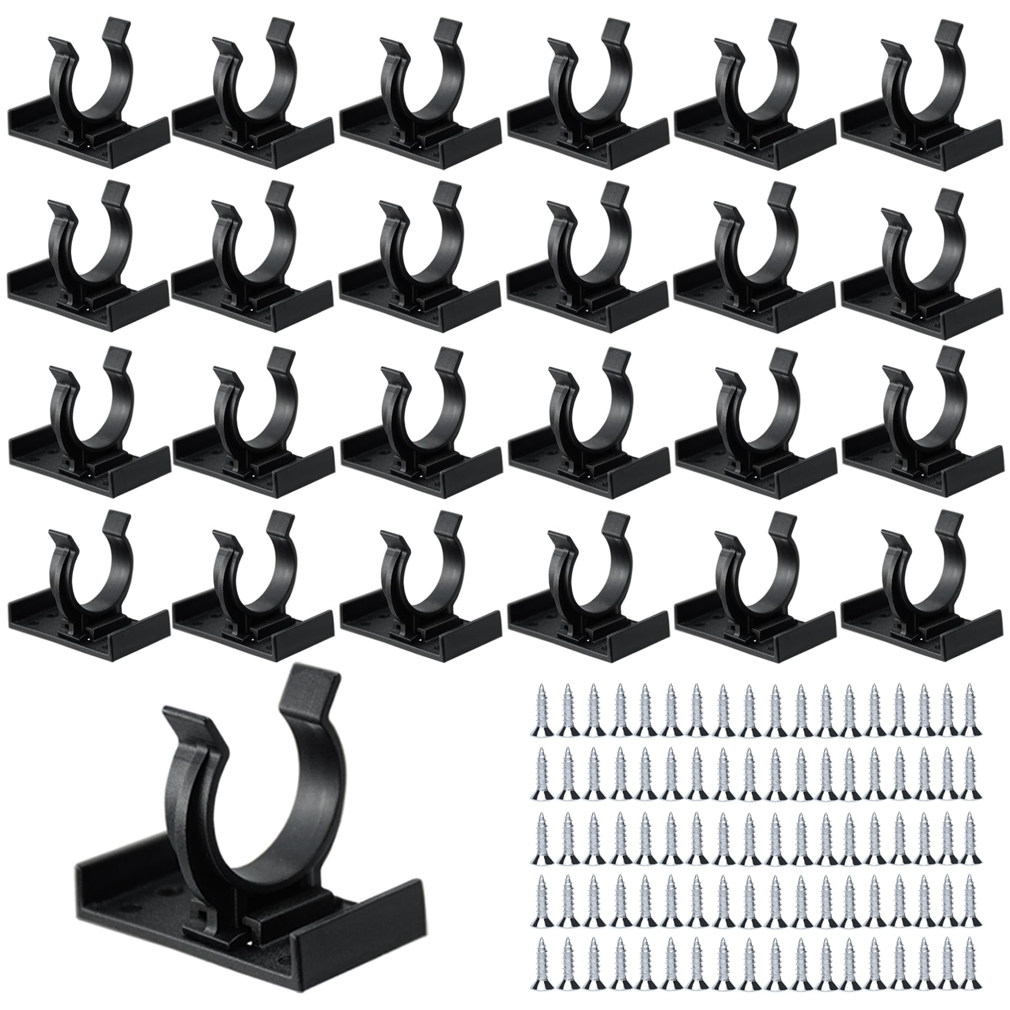 XIYING 25 Pcs Kitchen Plinth Clips, Kickboard Clips, Kitchen-Plinth Leg Clip with 50 Screws for Secure Kickboard Installation