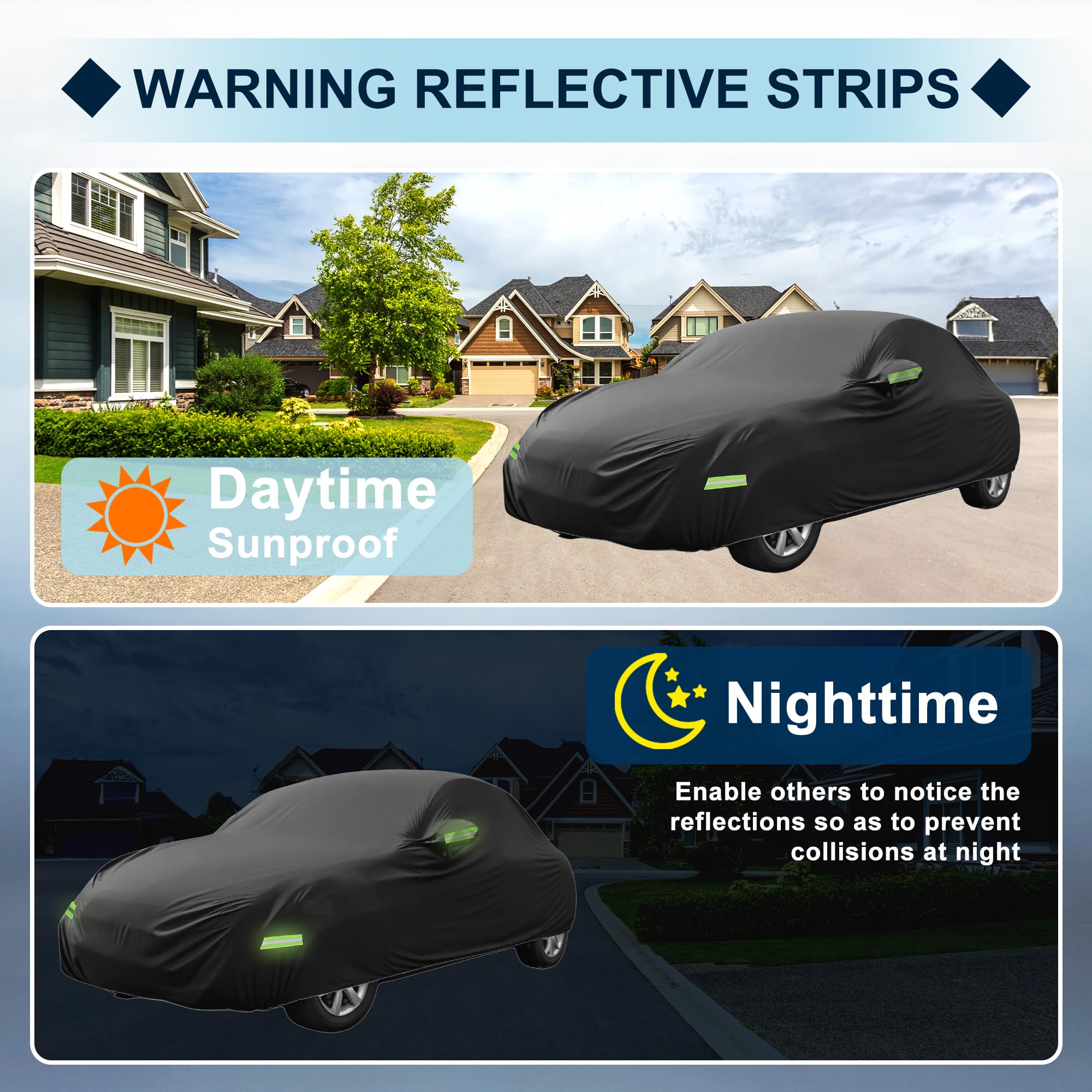 ATOCOVER Car Cover Waterproof Custom Fit for Volkswagen Beetle 1960-1980 All Weather for Automobiles Outdoor Snow Sun Dust — view 4