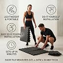 EASYHOME 24mm Interlocking Gym Mats for Floor, Super Thick Workout Mat for Heavy Exercise & Floor Protection, EVA Foam Mat- 60x60cm (12 Tiles - 48Sqft) gallery image