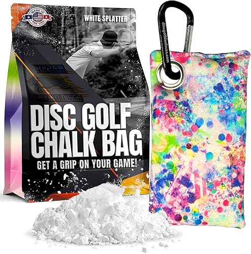 Miniatura 10 de HYZER HOUND DISCS Disc Golf Chalk Bag Seca tus manos en el calor del verano Se fija a la bolsa con un mosquetón Mejora el agarre de tu mano