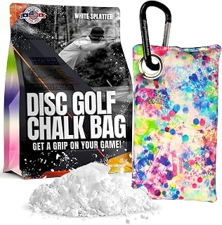 HYZER HOUND DISCS Disc Golf Chalk Bag | Dry Your Hands in the Heat of Summer | Attaches to Bag with a Carabiner | Improve Your Hand Grip for Consistency | Essential Disc Golf Accessories | Chalk
