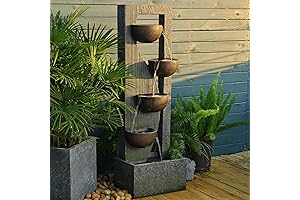 Waterfall Entryway Fountain - Calming Indoor Waterfall Fountain Floor Standing for Relaxation,...