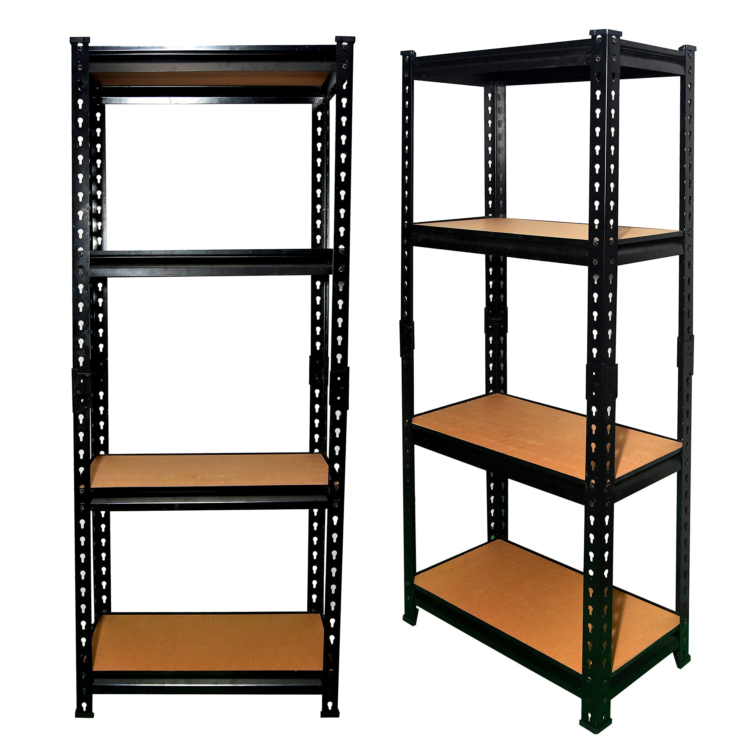 VISHVA 48 * 24 * 12-4 Shelf Multi Layer Industrial Heavy Duty Racks for Material and Tools Handling Multipurpose Racks, Black (48"(H) x 24"(W) x 12"(D)- 4 Shelves)