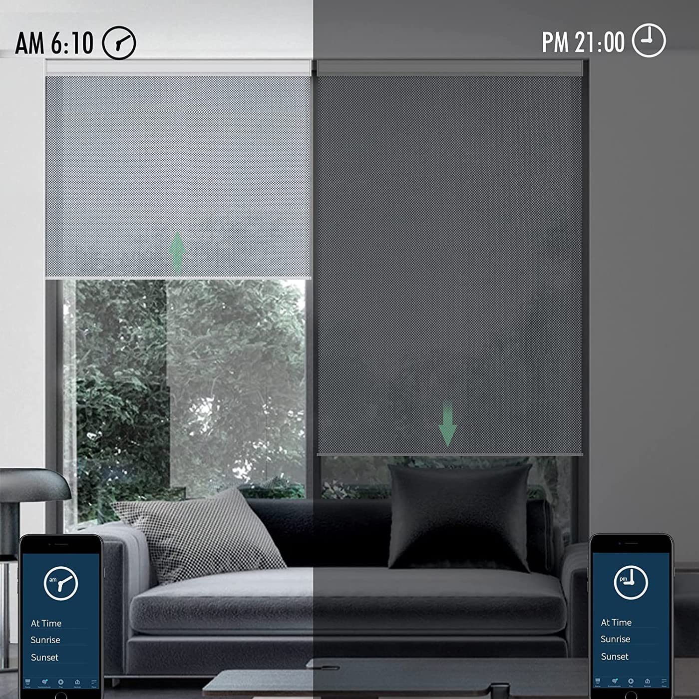 Amazon｜Yoolax 電動 ロールスクリーン 防炎生地 スマートブラインド