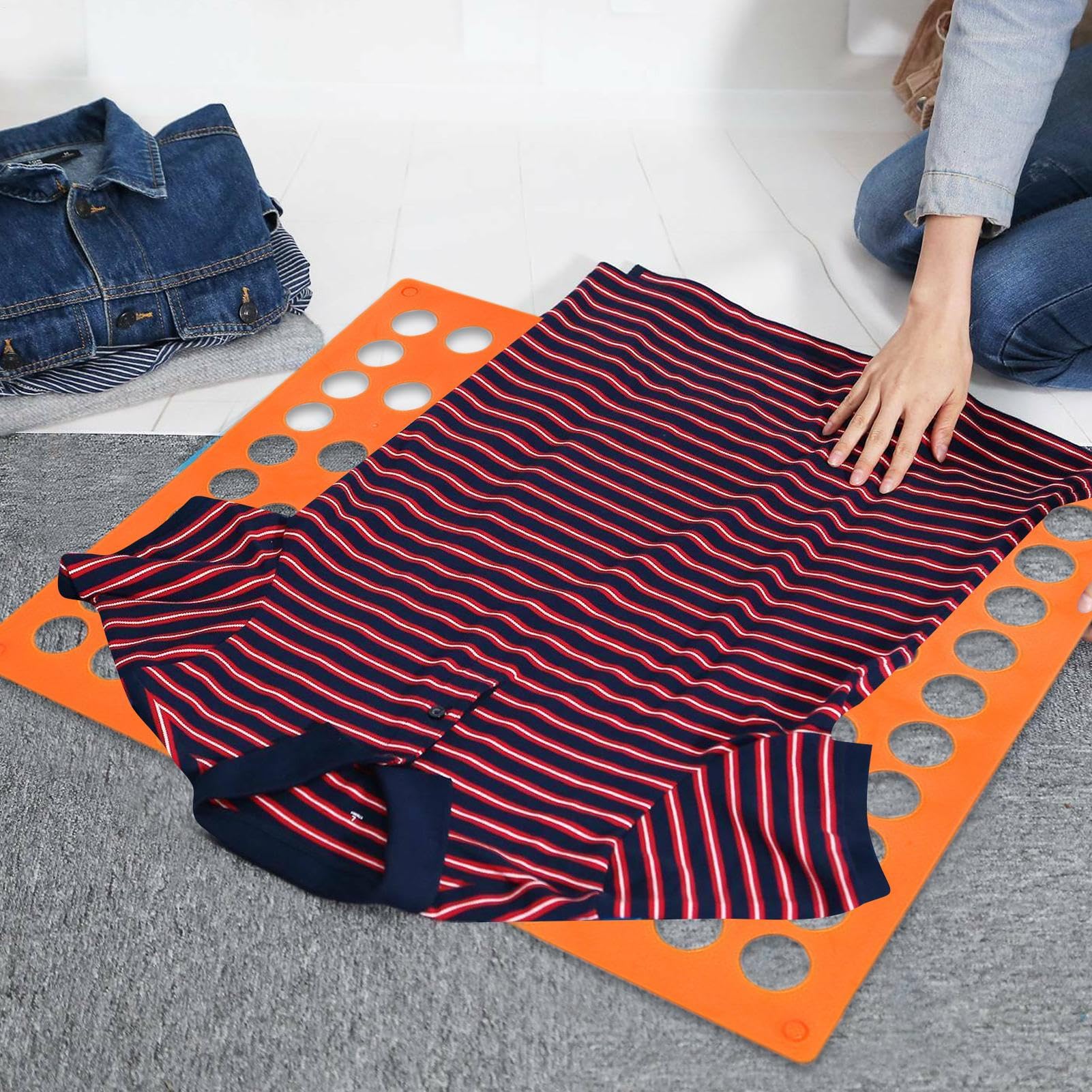 Tabla plegable para ropa, práctico soporte plegable para ropa y hogar, práctico organizador del hogar para viajes, habitación infantil y adultos