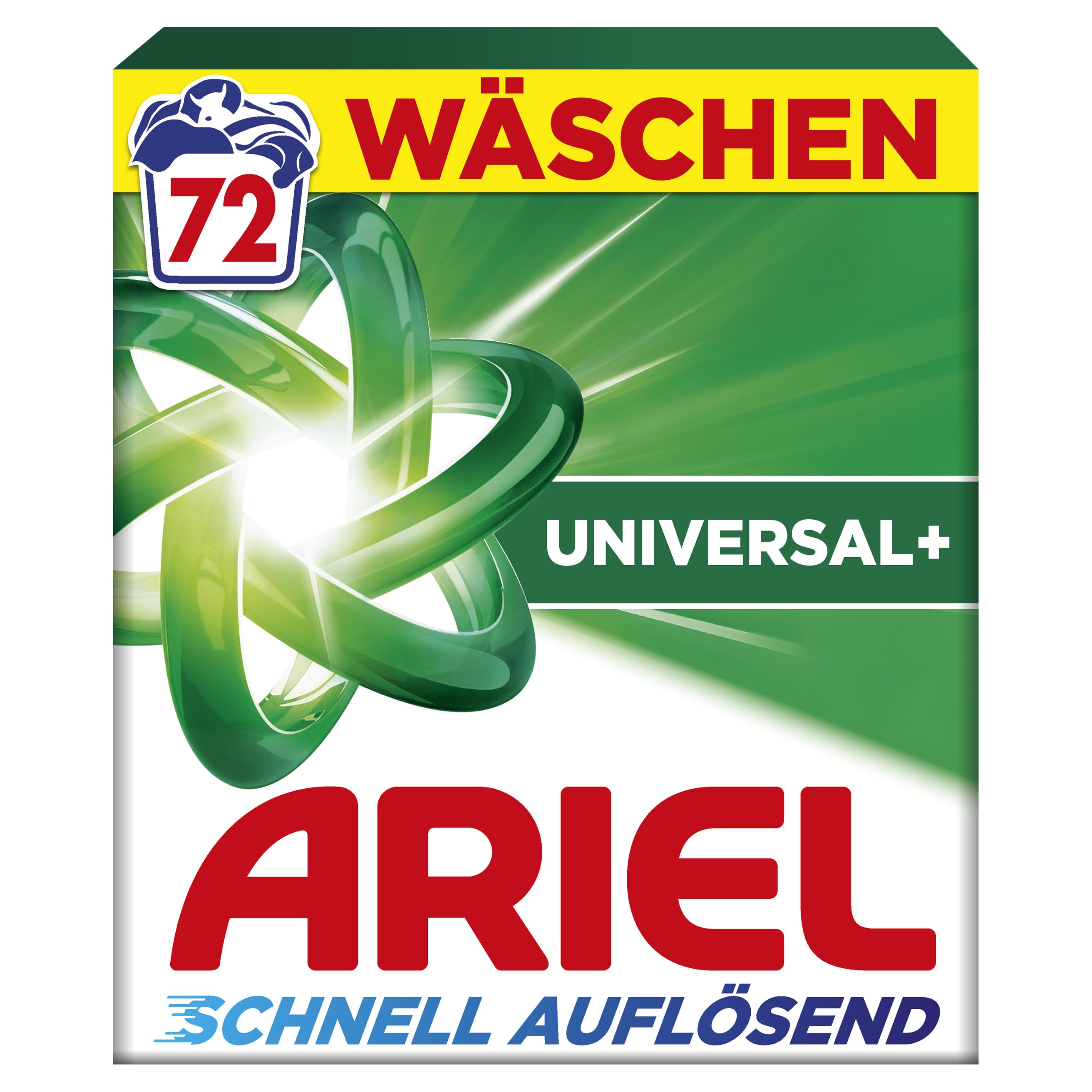 Ariel Pulverwaschmittel Universal+, 72 Wäschen
