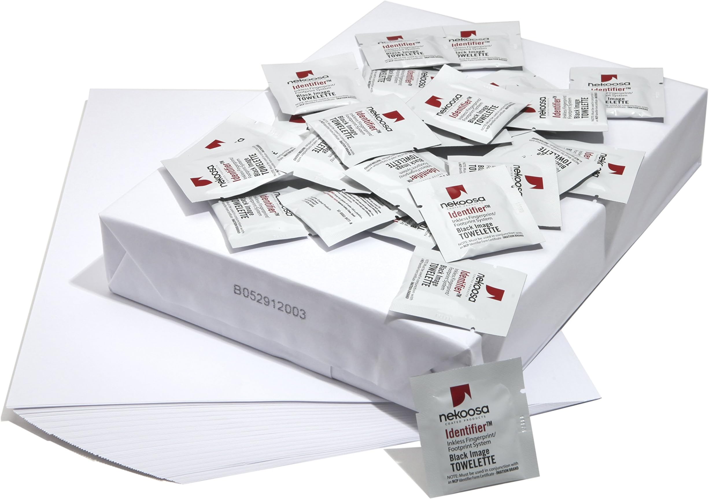 20 Wholesale Sets of Inkless Wipes and Coated Paper (20 towelette wipes & 80 standards papers) - For Inkless Hand & Foot Prints, Fingerprints, Jewellery Makers