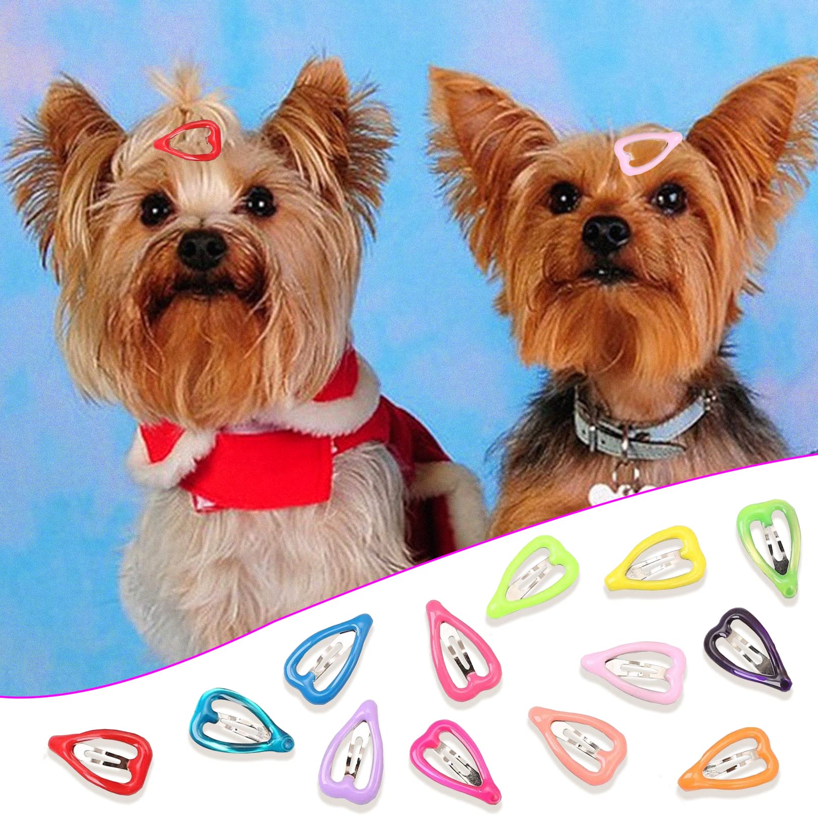 Amazon | AEGYPIUS 20個 子犬 犬 ヘアクリップ かわいい犬のバレッタ