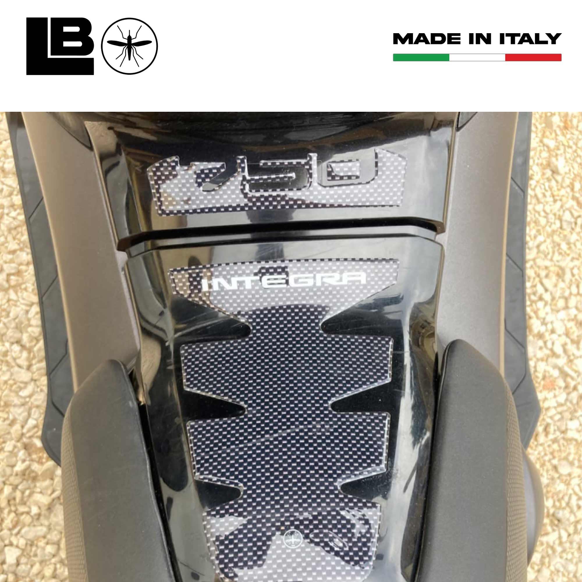labelbike - Adesivo 3D Moto Tunnel Centrale Decorazione e Protezione con Licenza Ufficiale Honda in Resina compatibile con HONDA INTEGRA 750