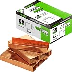meite 16 Gauge Packing Staples 1-3/8" Crown with 3/4" Length Carton Closing Staples Copper Coated for Pneumatic & Manual Box Stapler 1,600 PCS