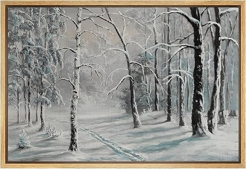 Vista 17 de SIGNFORD Lienzo enmarcado para pared, tren de montaña de otoño, vías de ferrocarril, naturaleza, desierto, fotografía, realismo, paisaje decorativo