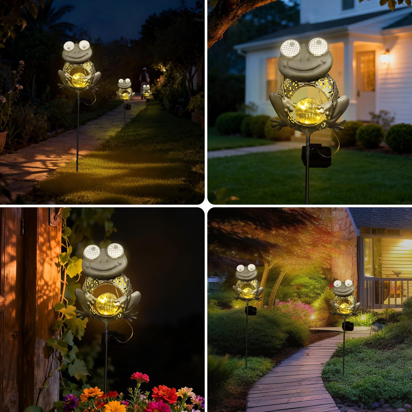 SRNPMIU Luci solari per esterni, decorazioni solari per esterni, decorazioni da giardino, impermeabili IP65, regali per donne e mamme, per cortile, patio, prato, vialetto, paesaggio