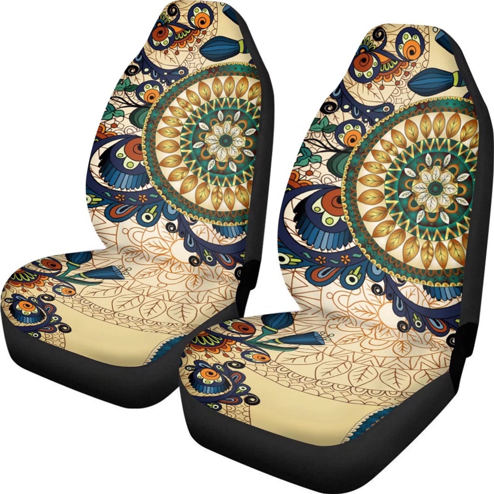 Set Coprivolante Auto Belidome - Motivo Floreale Ippie, Per Volante, Cambio, Freno A Mano - Foto 4