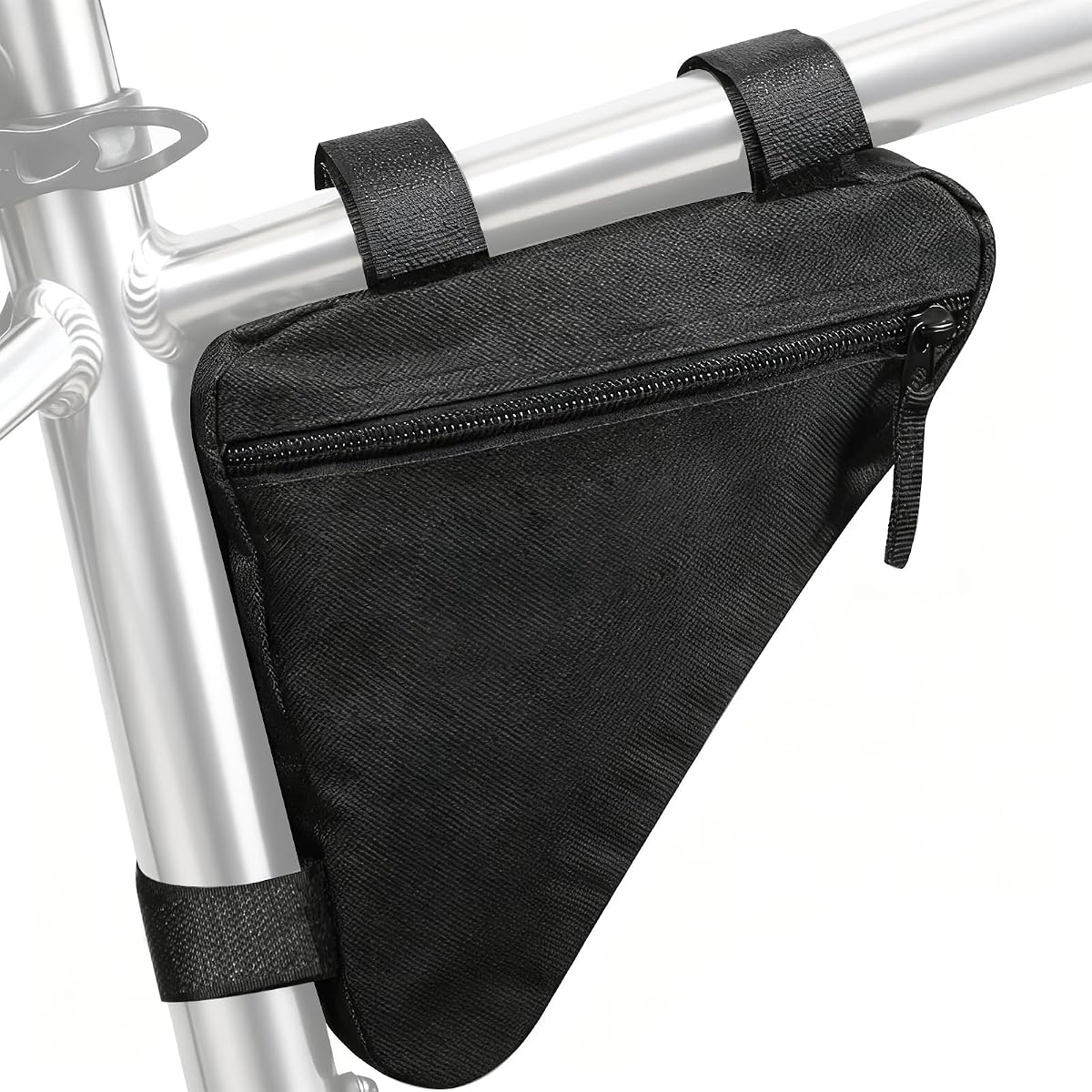 Bike Frame Bag, Premium Bike Pouch for Mountain Road Bike, Lightweight Triangle Bicycle Frame Bag (Small Black)