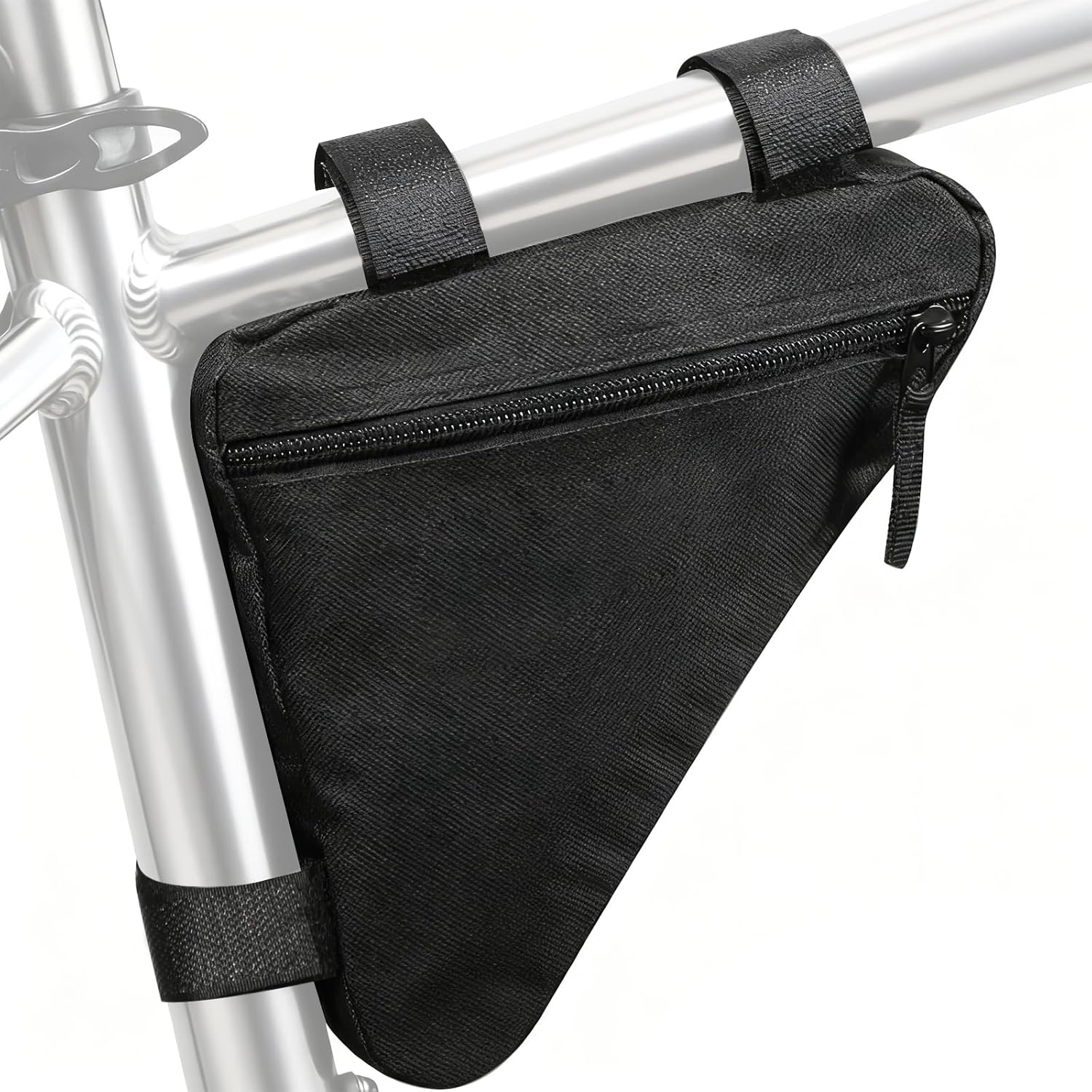 Bike Frame Bag, Premium Bike Pouch for Mountain Road Bike, Lightweight Triangle Bicycle Frame Bag (Small Black)
