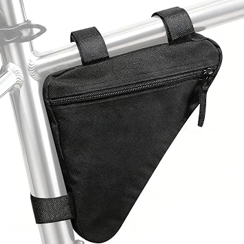 Bike Frame Bag, Premium Bike Pouch for Mountain Road Bike, Lightweight Triangle Bicycle Frame Bag Small Black
