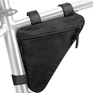 Bike Frame Bag, Premium Bike Pouch for Mountain Road Bike, Lightweight Triangle Bicycle Frame Bag (Small Black)
