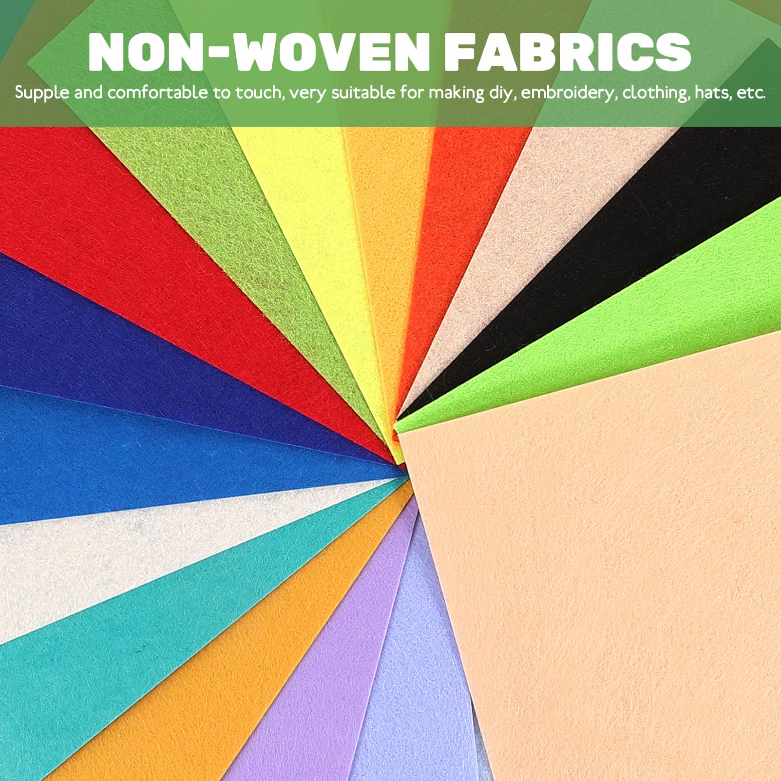 Operitacx 200blätter DIY Filzstoff Bunte Bastelplatten Für Nähprojekte Kreatives Handwerk Patchwork Und Floristik Für Kindergarten Und Bastelunterricht