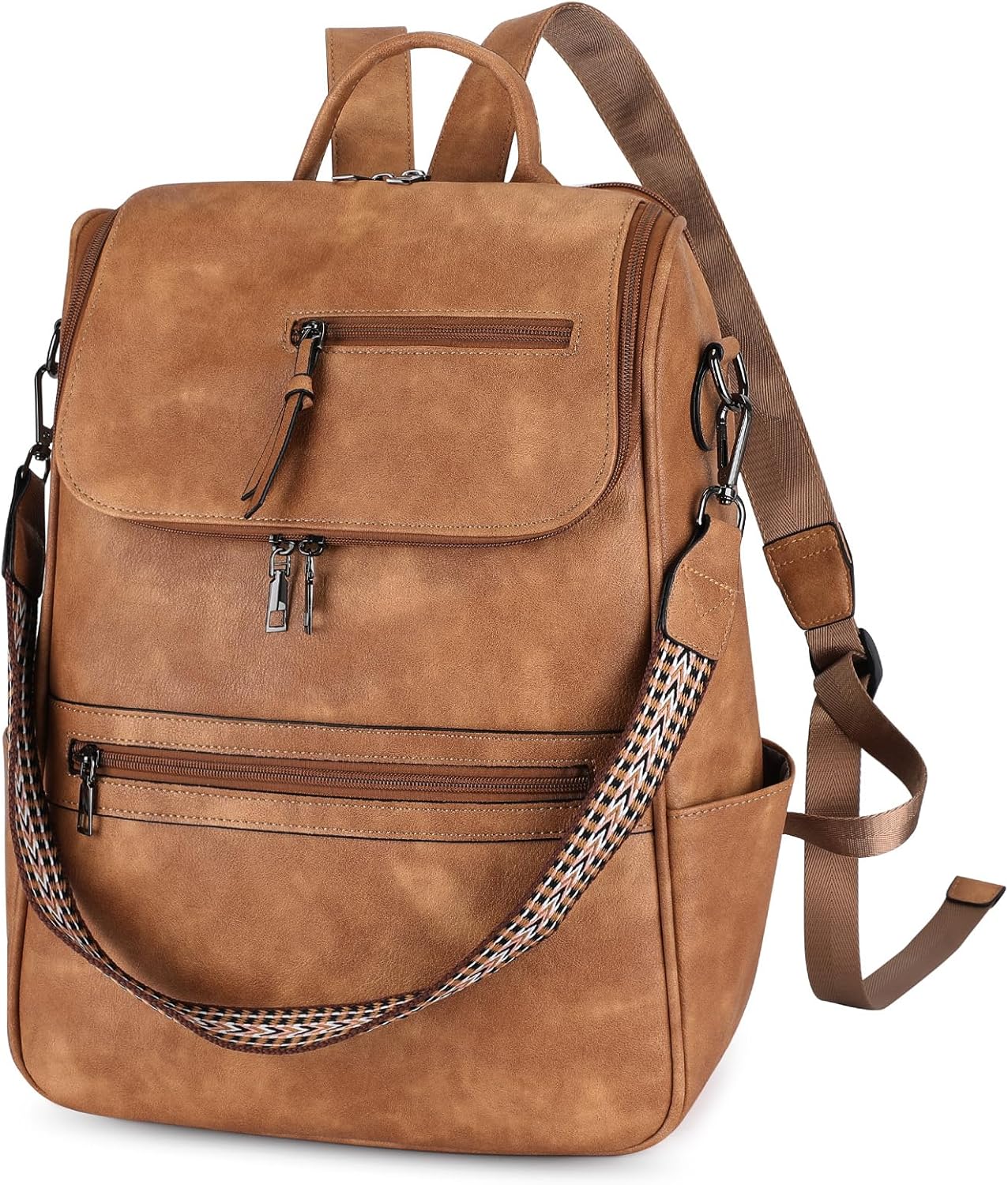 Backpack Purse for Women, Vegan Leather Fashion Backpack with Wristlet, Multi-Pocket Shoulder bag for Travel, Work - Image 8