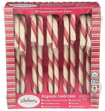 Amazon.com: Wholesome Organic Candy Canes, 5 oz : Grocery & Gourmet Food