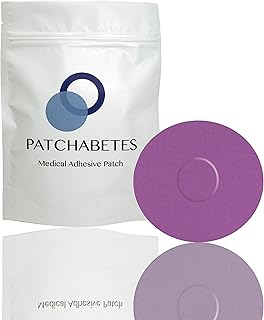 Adhesive Patches for Libre, MiaoMiao, Enlite, & Guardian 3; (20 Count) Waterproof, CGM Tape (Purple)