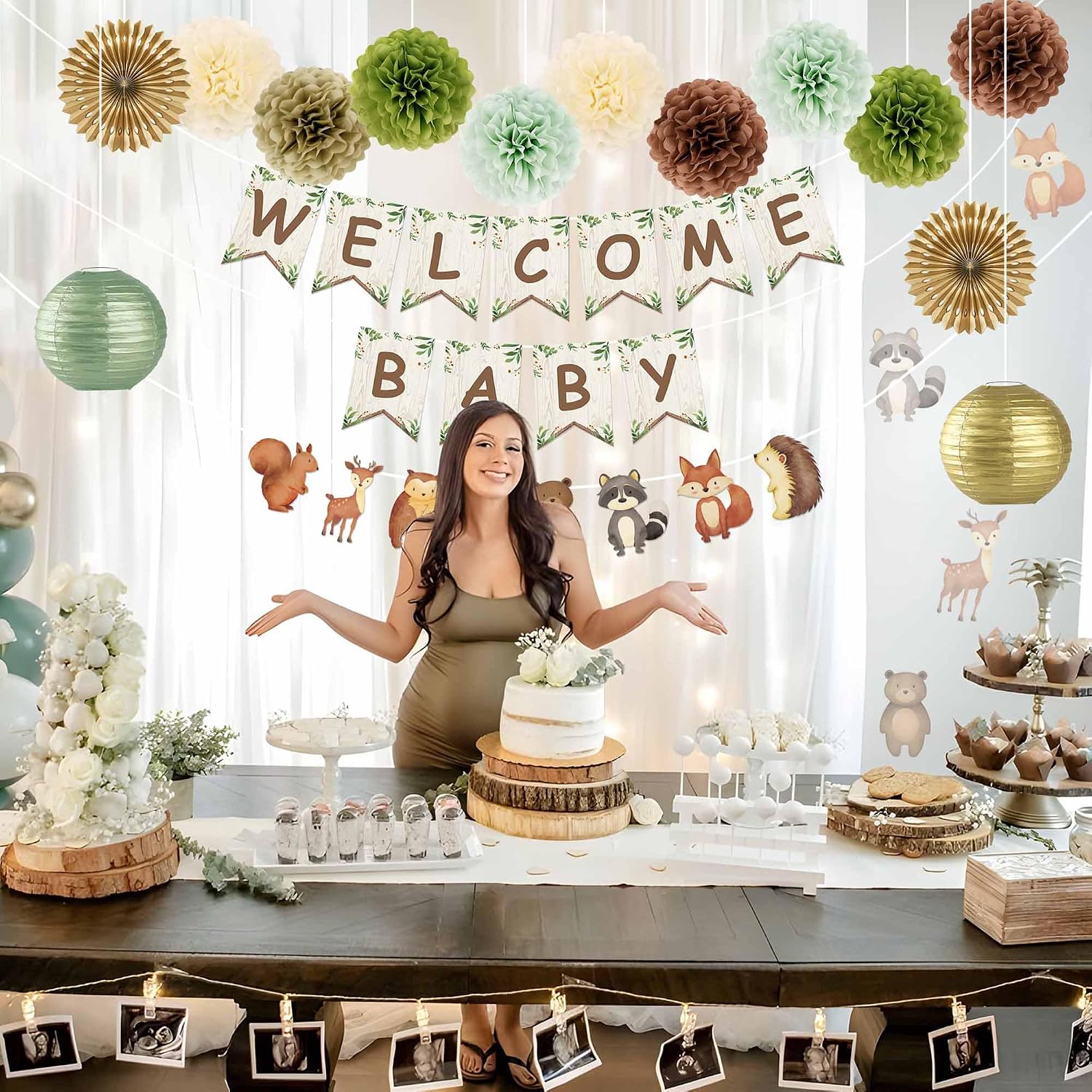 Kriyokiaa Woodland Baby Shower Decorations, 15 Pcs Party Set image 3