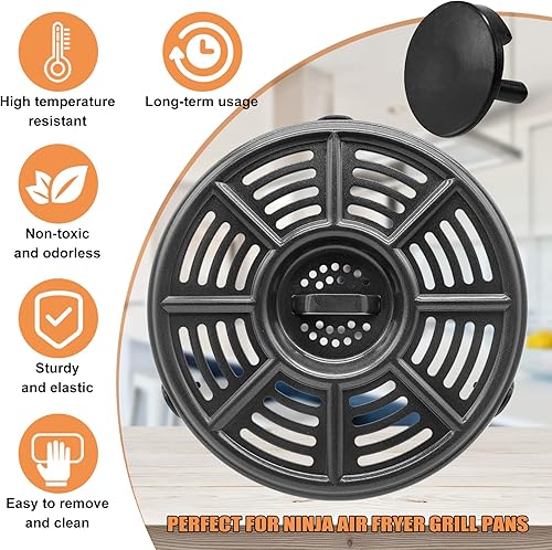 Miniatura 4 de Piezas de repuesto para freidora de aire, 3 piezas resistentes al calor de grado alimenticio antiarañazos de silicona para freidora de aire de goma,