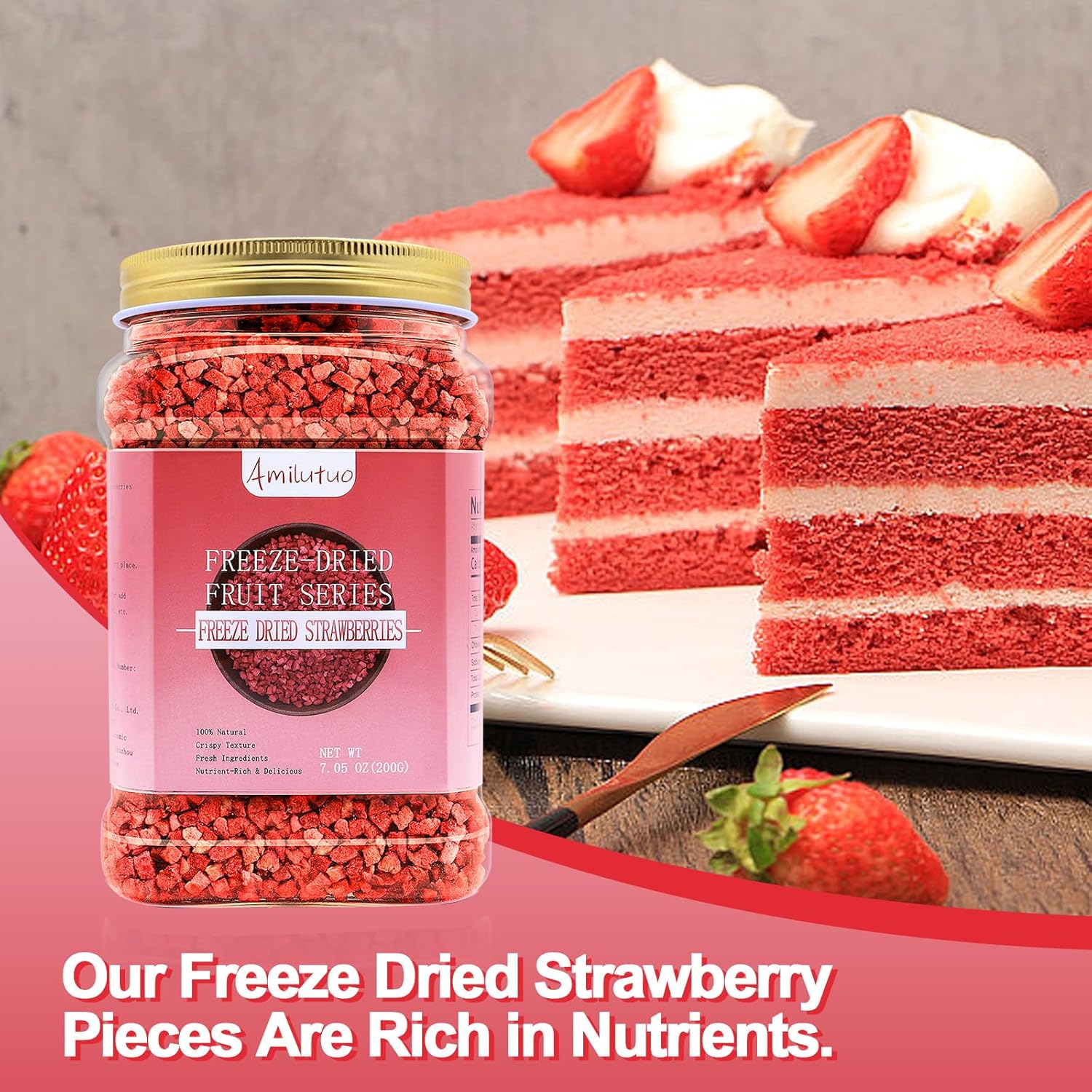 Freeze Dried Stberries Pieces, / Freeze Dried Fruit,