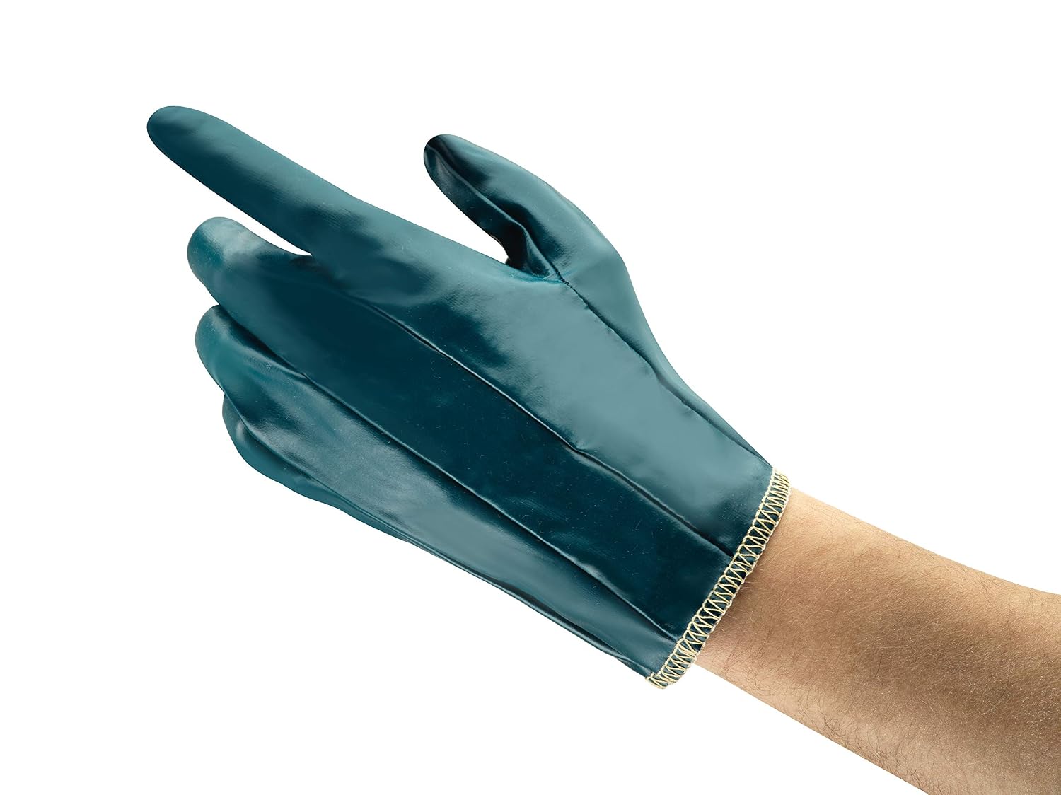 Ansell Hynit 32-105 Work Gloves with Liquid-Repellent Impregnation, Special Nitrile Formulation