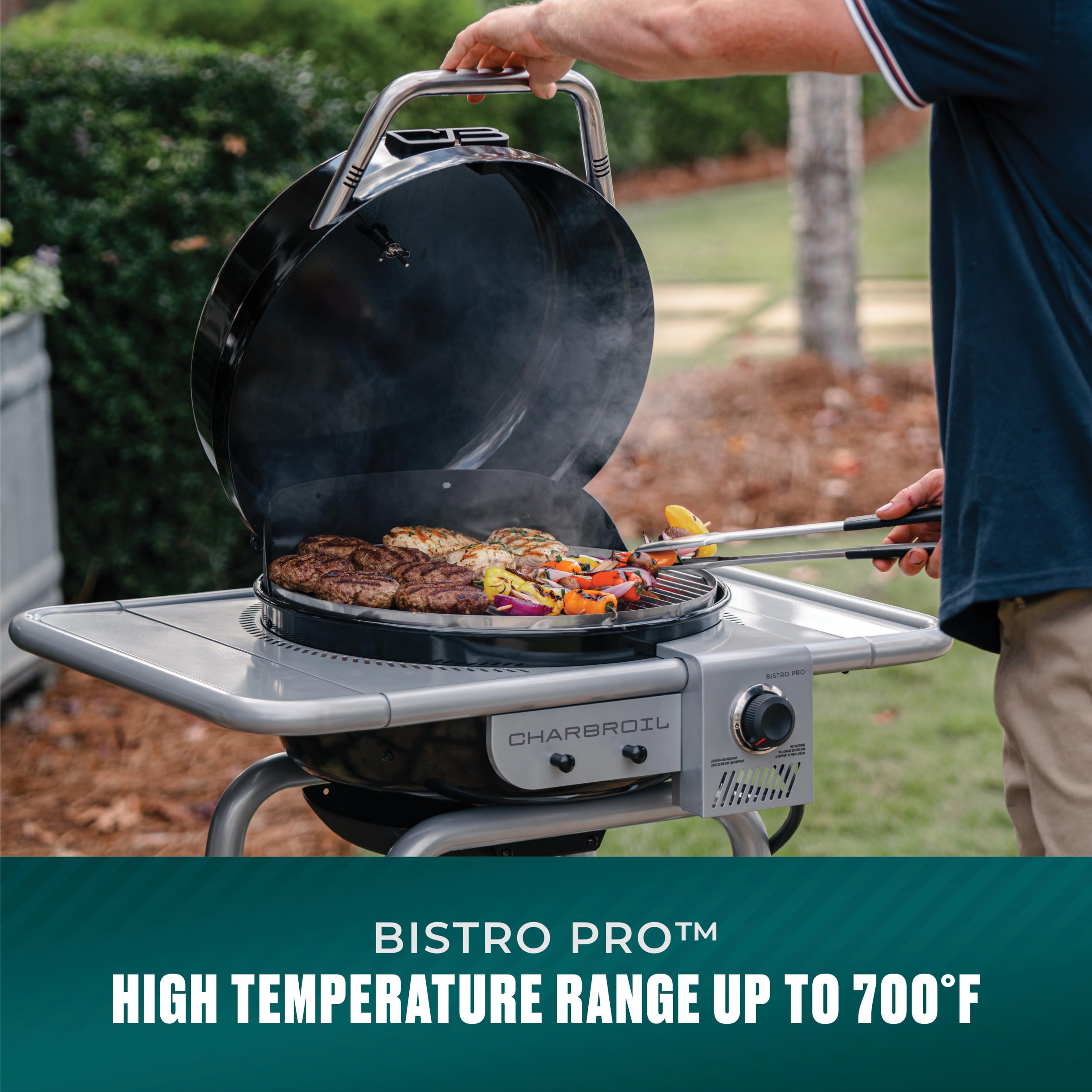 Charbroil Bistro Pro 2-in-1 Grill - Gas & Charcoal -8 Charbroil Bistro Pro 2-in-1 Grill - Gas & Charcoal -8